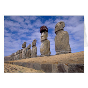 Chile, Easter Island. The 15 Moais at Ahu