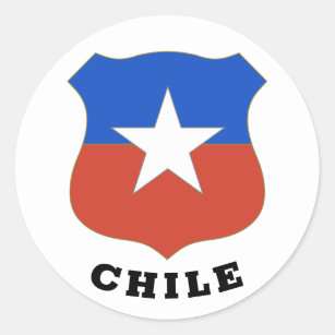 Chile Emblem Classic Round Sticker