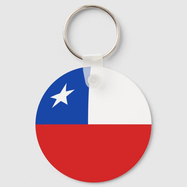 Chile Fisheye Flag Keychain (Front)