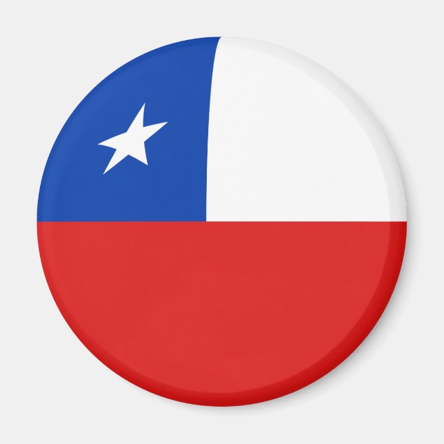 Chile Fisheye Flag Magnet (Front)