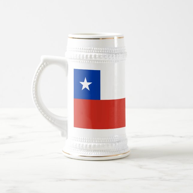 Chile Flag Beer Stein (Left)