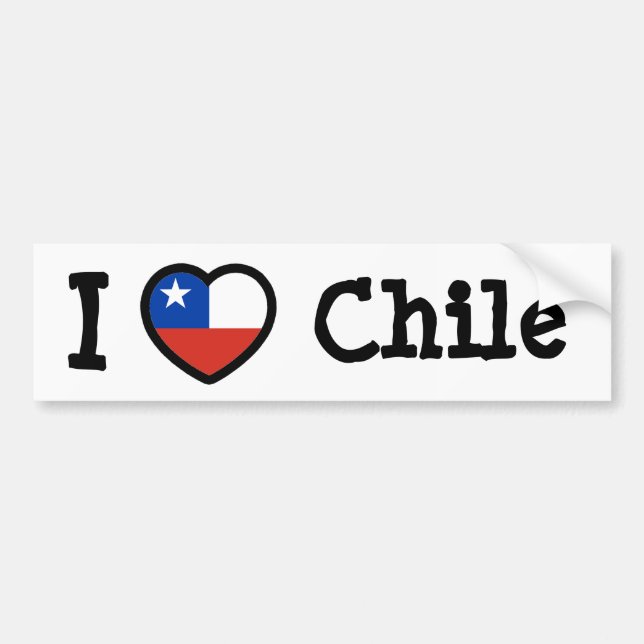 Chile Flag Bumper Sticker (Front)