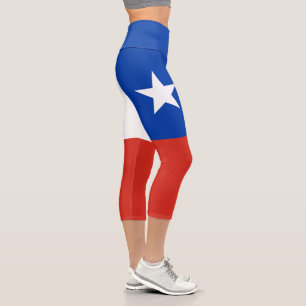 Chile Flag Capri Leggings