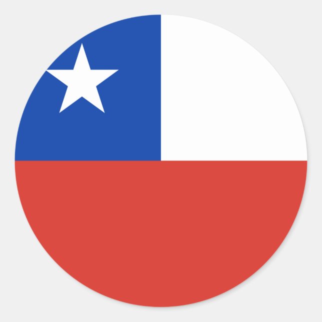 Chile flag classic round sticker (Front)