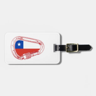 Chile Flag Climbing Carabiner Luggage Tag