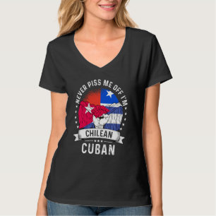 Chile Flag Cuba Grown  Humor Citizen Pride T-Shirt