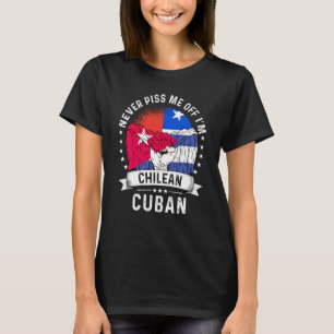 Chile Flag Cuba Grown  Humor Citizen Pride T-Shirt