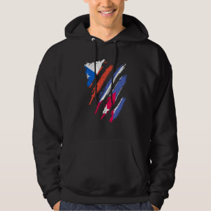 Chile Flag Cuba Grown Patriot Country Stripes Hoodie