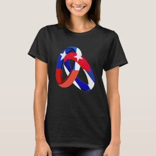 Chile Flag Cuba Grown Ring Marriage Wedding T-Shirt