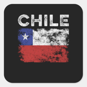 Chile Flag Distressed - Chilean Flag Square Sticker