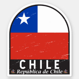 Chile Flag Emblem Distressed Vintage