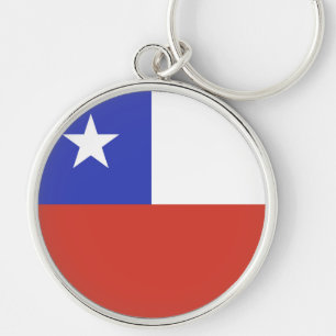 Chile Flag Emblem Key Ring
