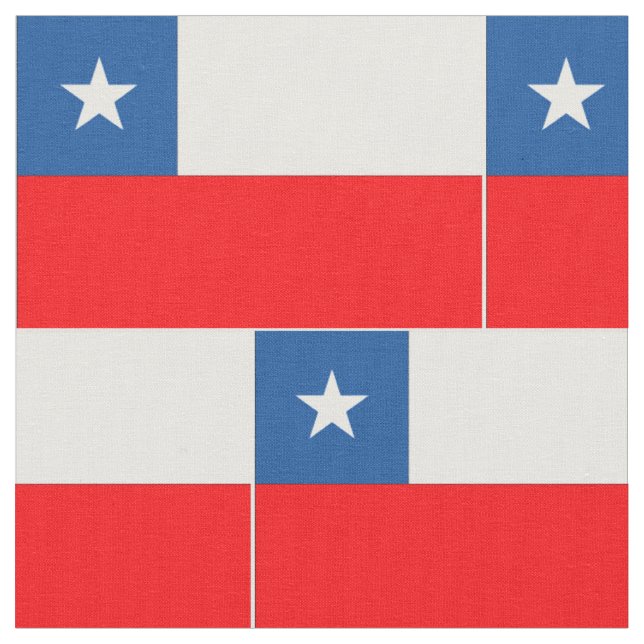Chile Flag Fabric (Close Up)
