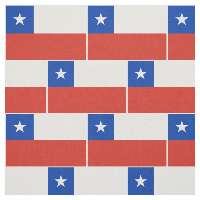 Chile Flag Fabric (Swatch)
