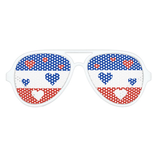 Chile Flag Fun Patriotic Aviator Sunglasses (Front)