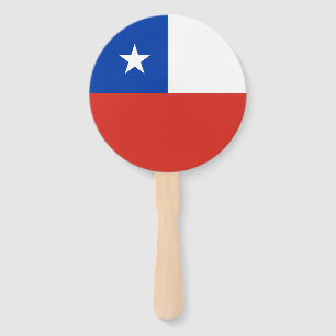 Chile Flag Hand Fan