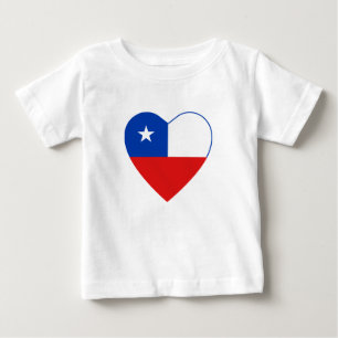 Chile Flag Heart T-Shirt
