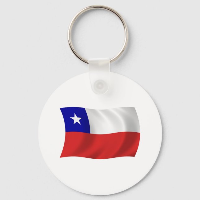 Chile Flag Keychain (Front)