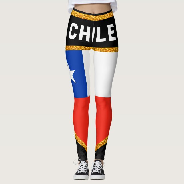 Chile Flag Leggings (Front)