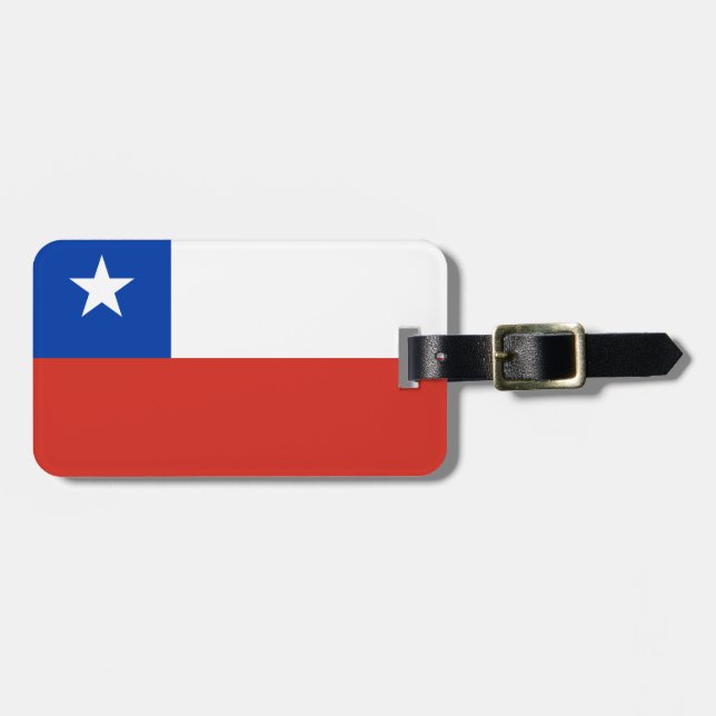 Chile flag luggage tag (Front Horizontal)