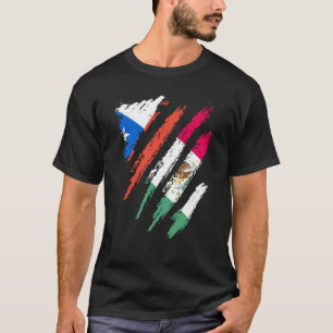 Chile Flag Mexico Grown Patriot Country Stripes T-Shirt