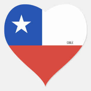 Chile Flag Patriotic Heart Sticker