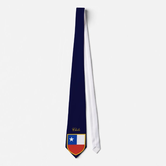 Chile Flag Personalised Tie (Front)