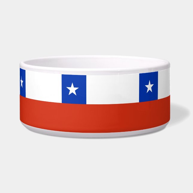 Chile Flag Pet Bowl (Front)