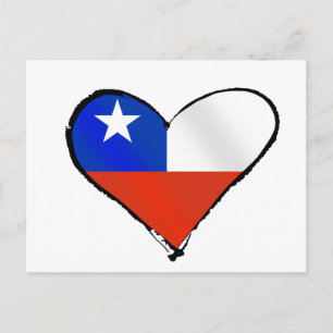 Chile Flag Te Amo Chile Chilean love and pride Postcard