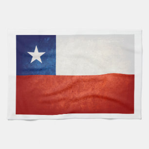 Chile Flag; Tea Towel
