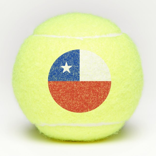 Chile Flag Tennis Balls (Front)
