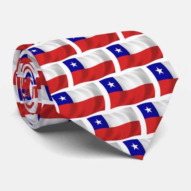 Chile Flag Tie (Rolled)