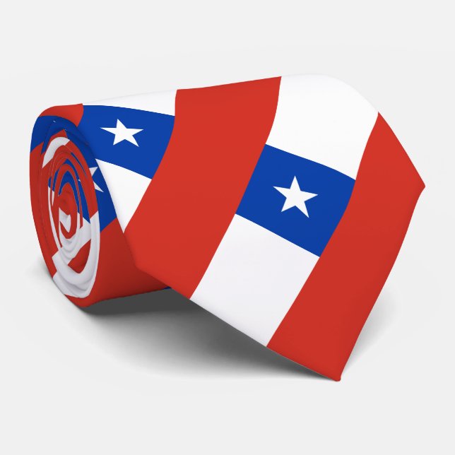 Chile Flag Tie (Rolled)