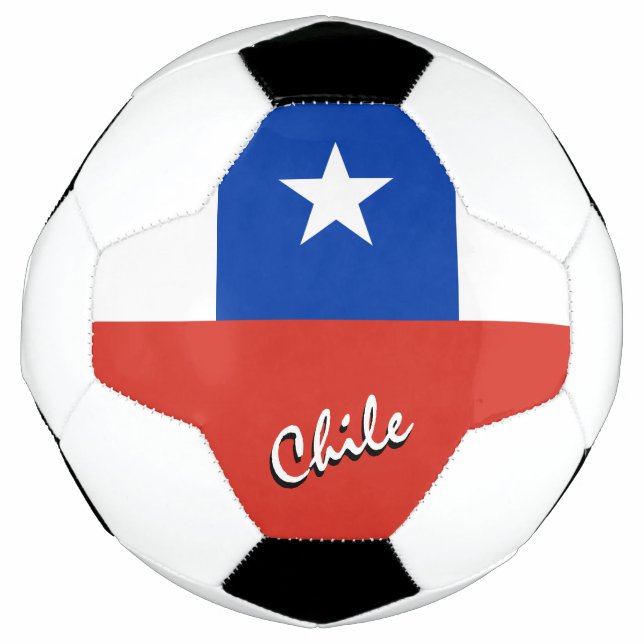 Chile Football & Chilean Flag / Sports Soccer Ball (Front)