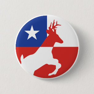 Chile Huemul Chilean National Animal Flag 6 Cm Round Badge