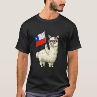 Chile Llama Chilean Pride Chilean Roots Chilean Fl T-Shirt