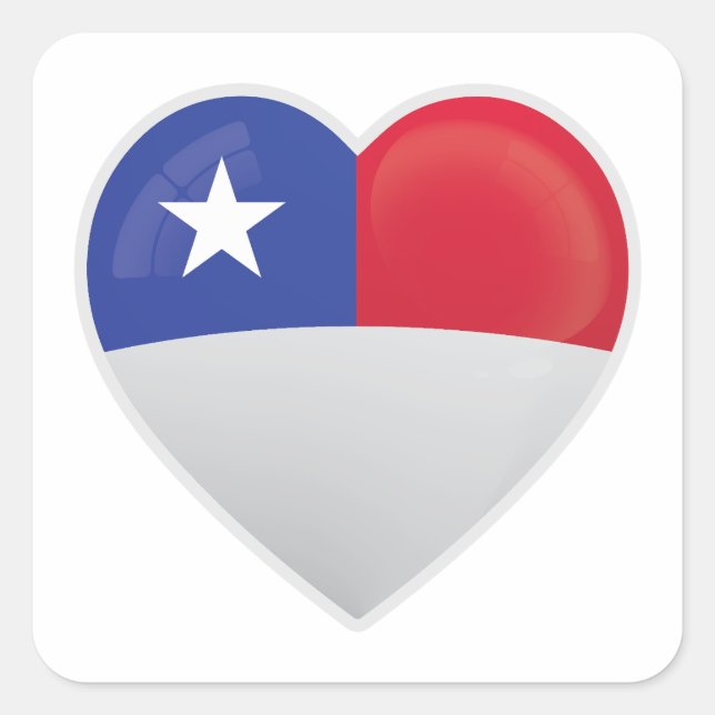 Chile Love Icon Square Sticker (Front)