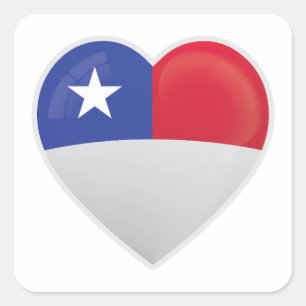 Chile Love Icon Square Sticker