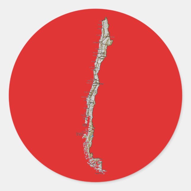 Chile Map Sticker (Front)