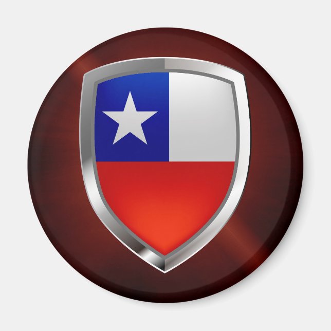 Chile Mettalic Emblem Magnet (Front)