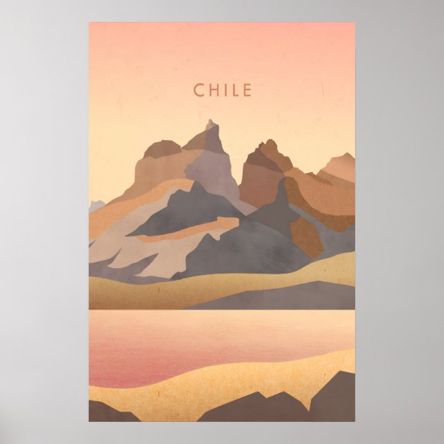Chile Minimal Travel Poster (Front)