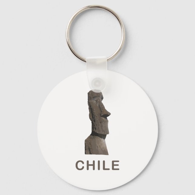 Chile Moai Key Ring (Front)