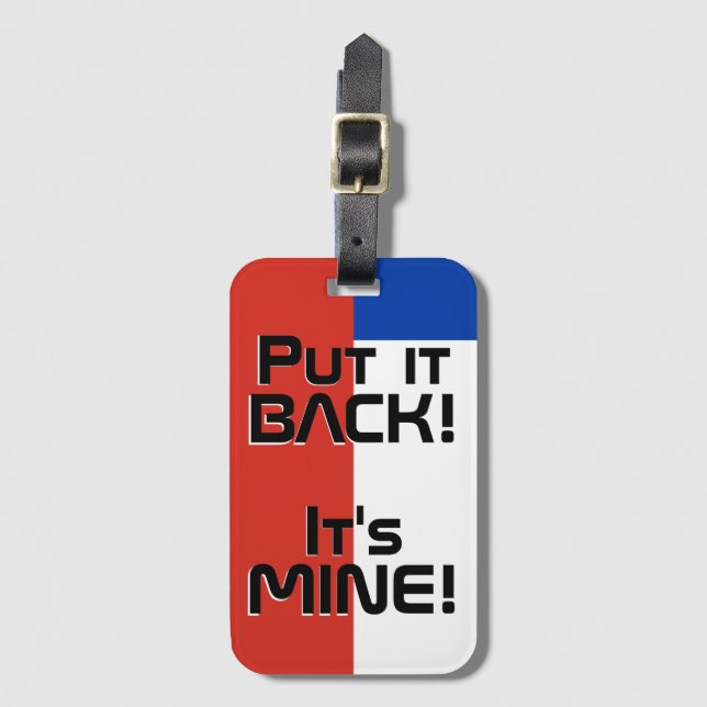 Chile National Flag Funny Patriotic Luggage Tag (Front Vertical)