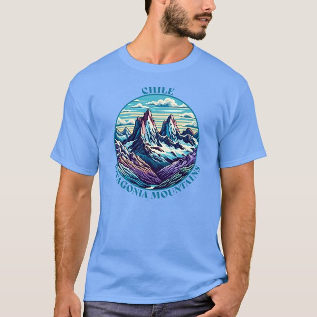 Chile Patagonia Mountains T-Shirt (Front)