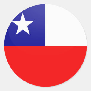 Chile quality Flag Circle Classic Round Sticker