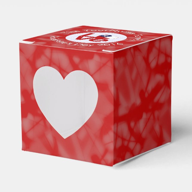 Chile Red LOVE Flag Personalised  Favour Box (Front Side)
