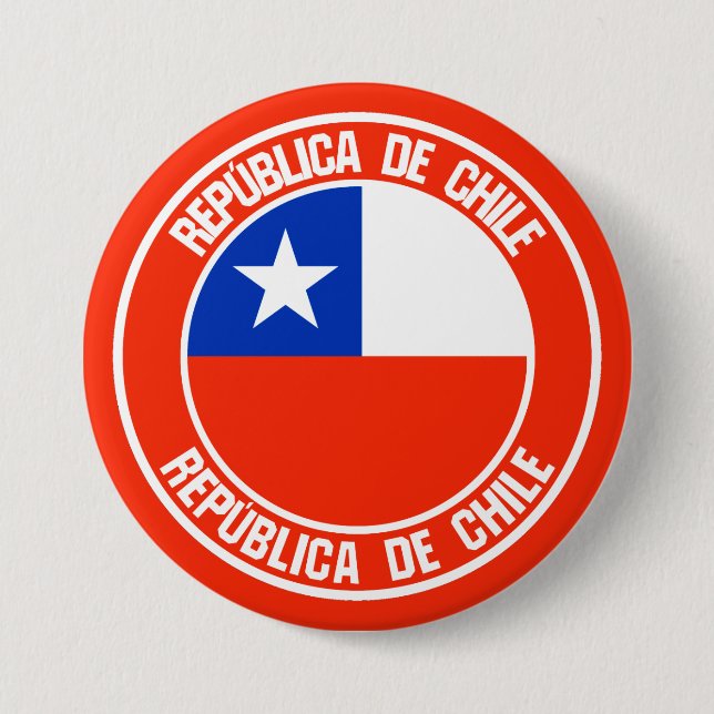 Chile Round Emblem 7.5 Cm Round Badge (Front)