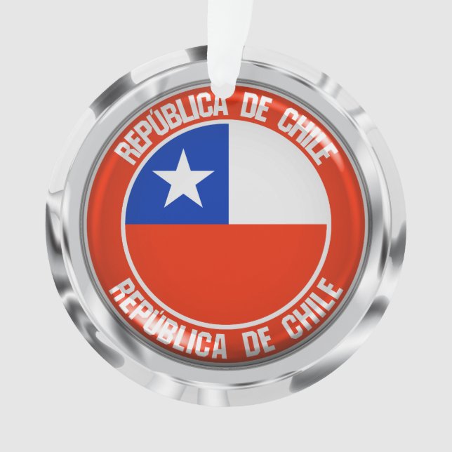 Chile Round Emblem Ornament (Front)