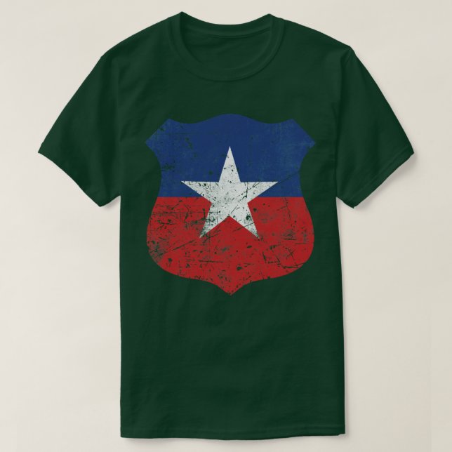 Chile Roundel Flag Sign T-Shirt (Design Front)