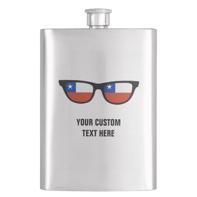 Chile Shades custom flask (Front)